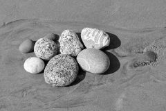 Study of pebbles on beach Cherry Hill Beach, Nova Scotia, Canada