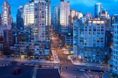 Downtown Vancouver at dawn, , Vancouver , British Columbia, Canada