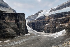 Victoria Glacier from trail to Plain of the Six Glaciers, Banff National Park, Lake Louise, Alberta, Canada,