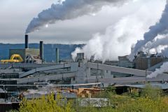 The Cambell River pulp mill, Vancouver Island, Canada