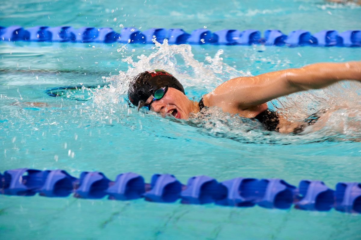 Modern Pentathlon World Cup Final, Anastasia Prokopenko (BLR) competes in the 200m freestyle swim
