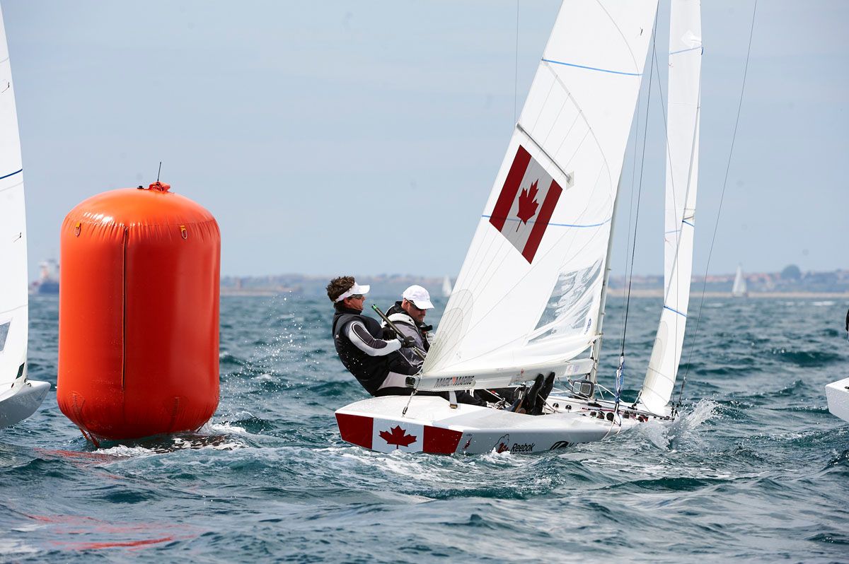 Richard Clarke and Tyler Bjorn (CAN), Sailing Olympic Test Event, Star Men's keelboat Class, Weymouth, England, Photo by: Peter Llewellyn