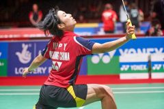Pui Yin Yip (HNK), World Badminton Championships, Wembley Arena London, England, Photo by: Peter Llewellyn