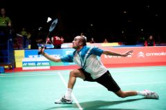 Scott Evans (IRL), World Badminton Championships, Wembley Arena London, England, Photo by: Peter Llewellyn