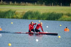 Andrew RUSSEL and Gabriel BEAUCHESNE-SEVIGNY (CAN), Canoe Sprint Olympic Test Event, men's 1000m C2, Eton Dorney Lake Eton Dorney, England, Photo by: Peter Llewellyn