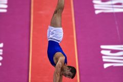 Artur DAVYTAN (ARM), competes in the vault, The London Prepares Visa International Gymnastics, Olympic Test Event, North Greenwich Arena, London, England January 13, 2012.