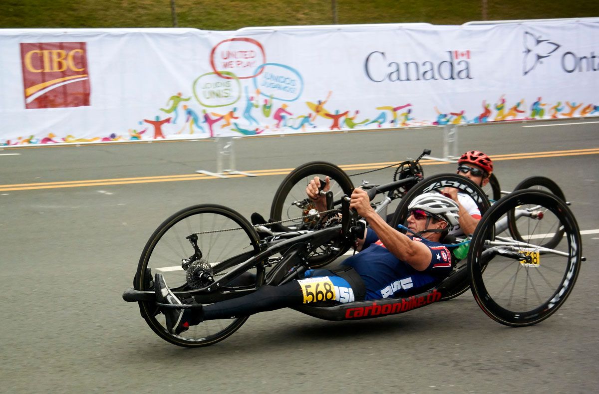 8 August 2015: TO2015 Panam Games, Cycle road race, William Lachenauer (USA) competes in the H3-M cycle road race, Ontario Place