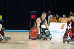 14 August 2015: TO2015 Parapanam Games, Wheelchair Rugby Gold medal match Canada v USA, Mississauga Sports Centre. Zak Madell (3