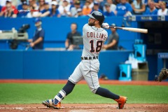 August 29 2015: Detroit Tigers Outfield Tyler Collins (18) [8940] batting against Toronto Bue Jays in the second inning at Rogers Centre in Toronto, ON, Canada.
