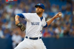 Aug 31, 2015; Toronto, Ontario, CAN; Toronto Blue Jays opening pitcher David Price (14) pitches against Cleveland Indians in the first inning at Rogers Centre. Mandatory Credit: Peter Llewellyn-USA TODAY Sports