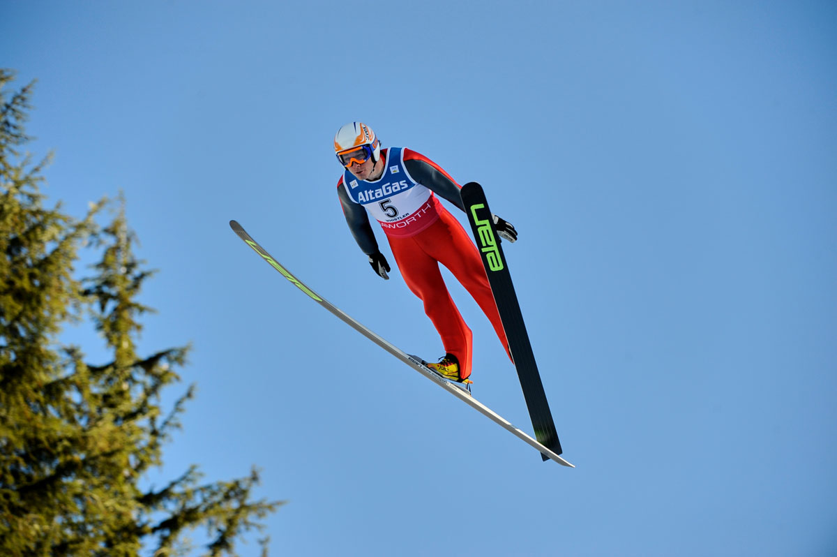 FIS WORLD CUP NORDIC COMBINED, WHISTLER NORDIC CENTRE, BRITISH COLUMBIA, CANADA, JANUARY 17, 2009 - Mens Ski jumping: Brett Cam