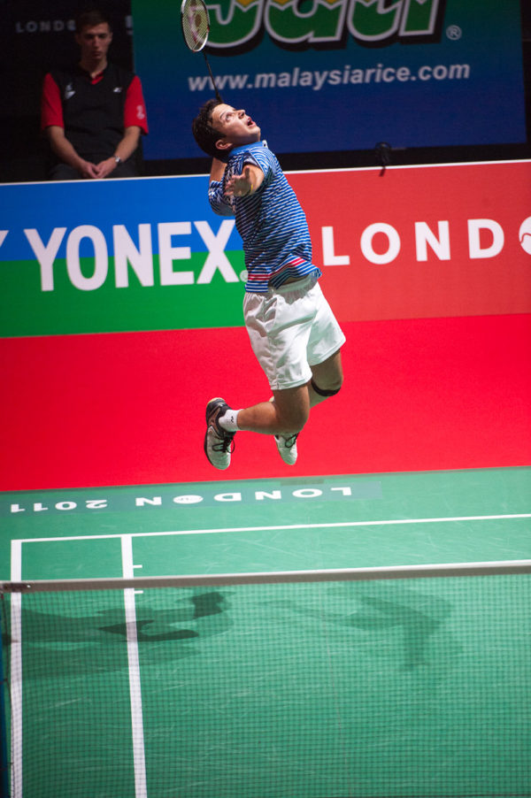 Kevin Cordon (GUA), World Badminton Championships, Wembley Arena London, England, Photo by: Peter Llewellyn